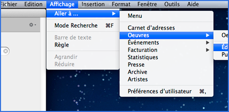 barre des menus