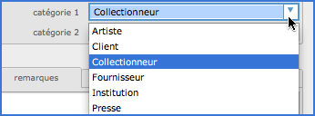 liste de valeurs