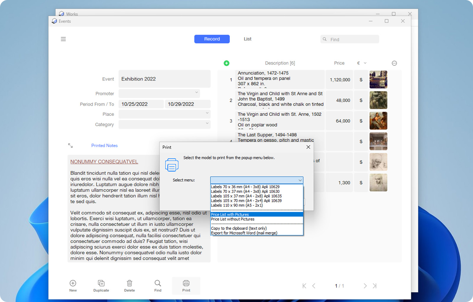 vBook v5 - Events - Windows