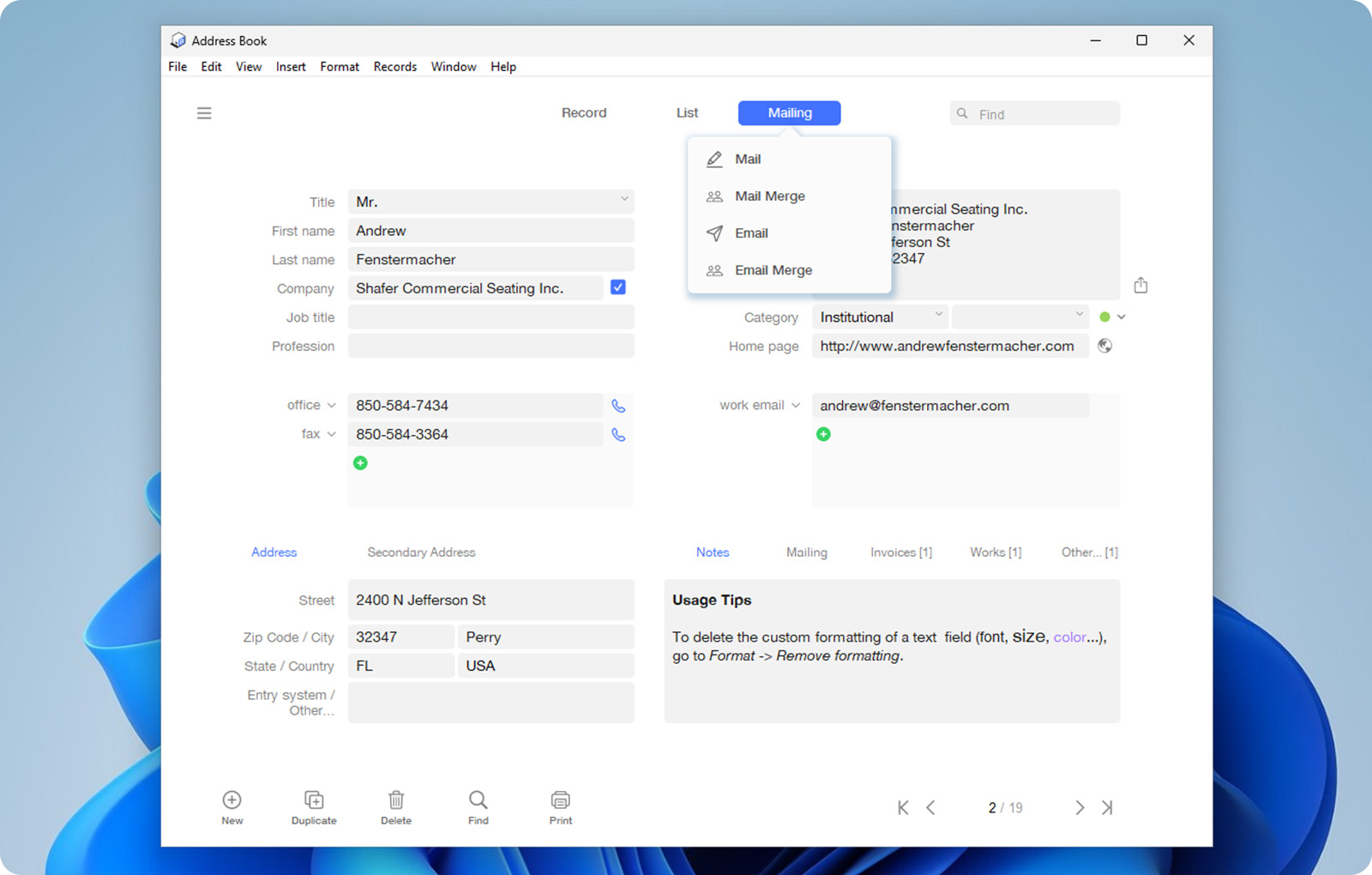 vBook v5 - AddressBook - Windows