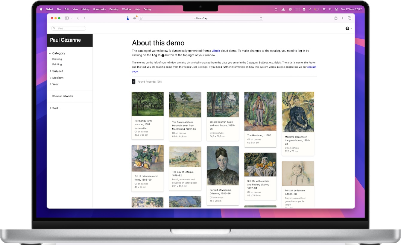 vBook - online catalog raisonne