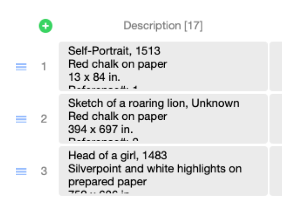 vbook v5 - events - Changing the order of artworks by dragging and dropping