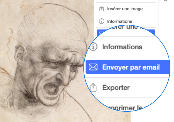 vBook v5 - Envoi d'une oeuvre par email