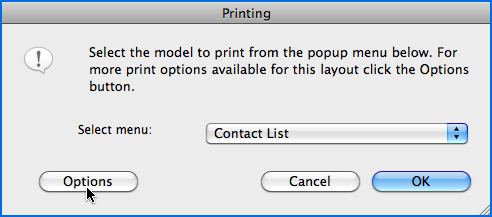 dialogue d'impression